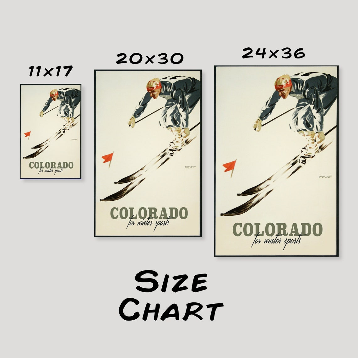 Colorado Ski Travel Poster - Etsy