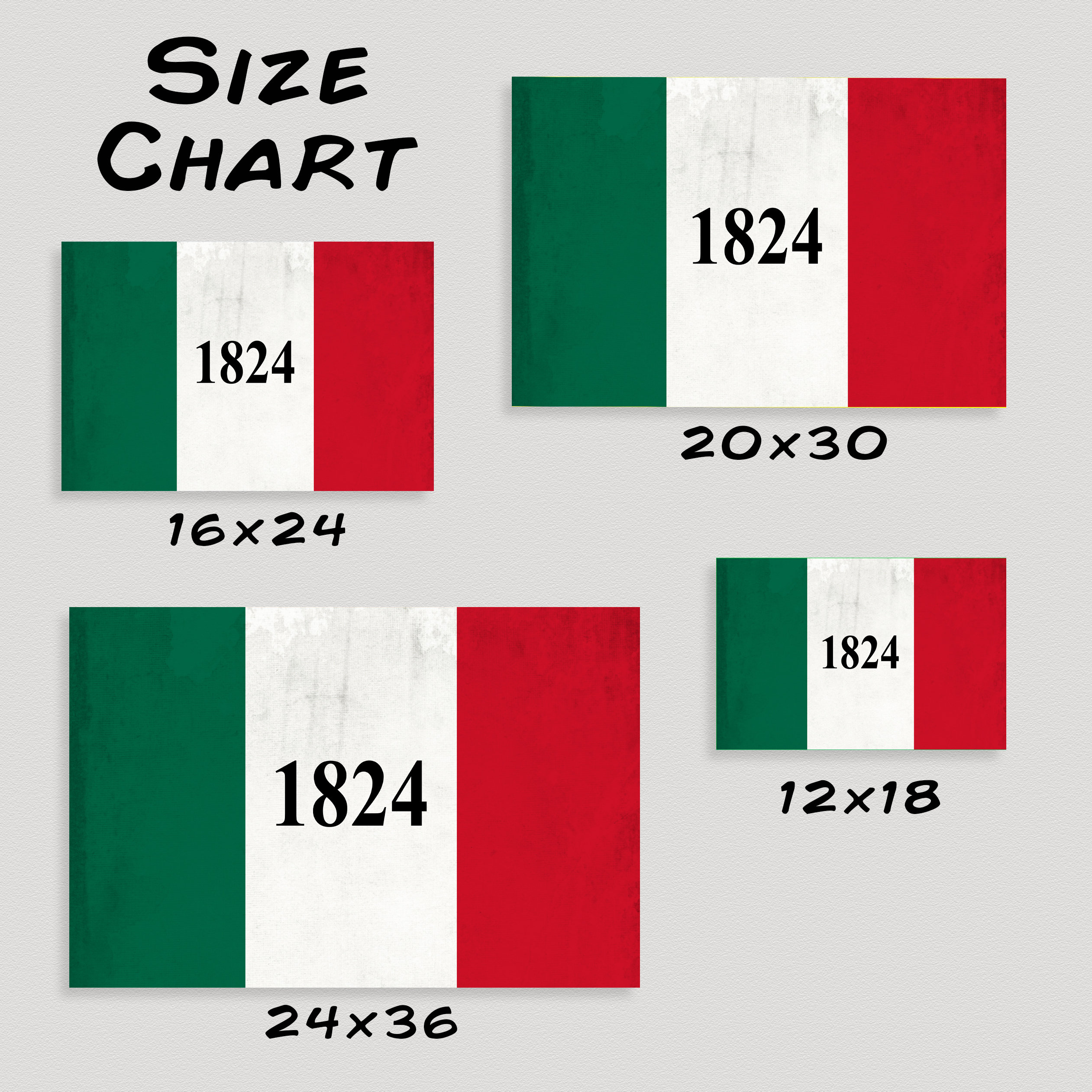 Texas Alamo Flag 1824 Print or Canvas Wrap Etsy UK