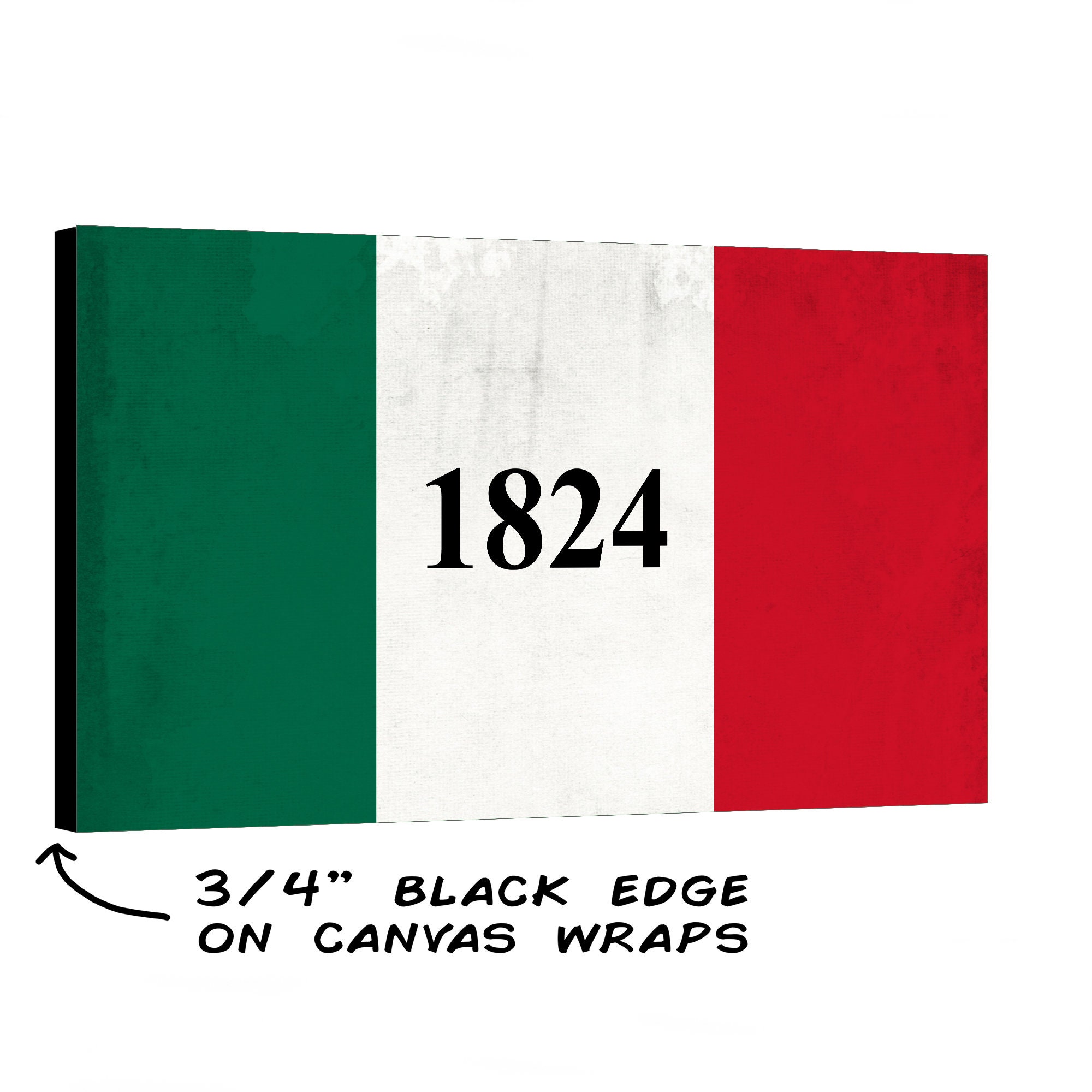 Texas Alamo Flag 1824 Print or Canvas Wrap Etsy UK