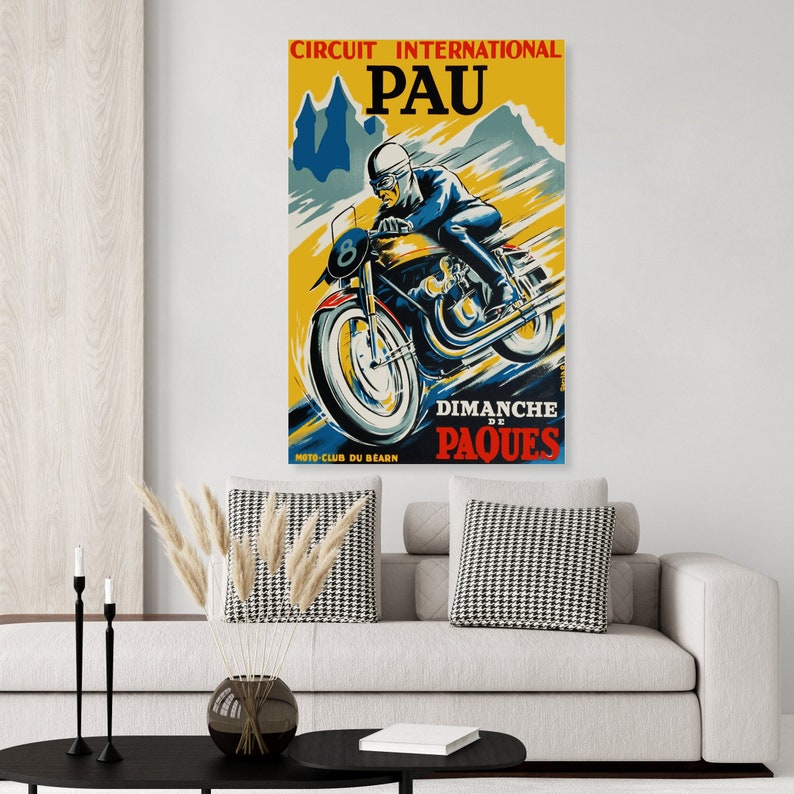 Vintage Motorcycle Racing Poster Etsy