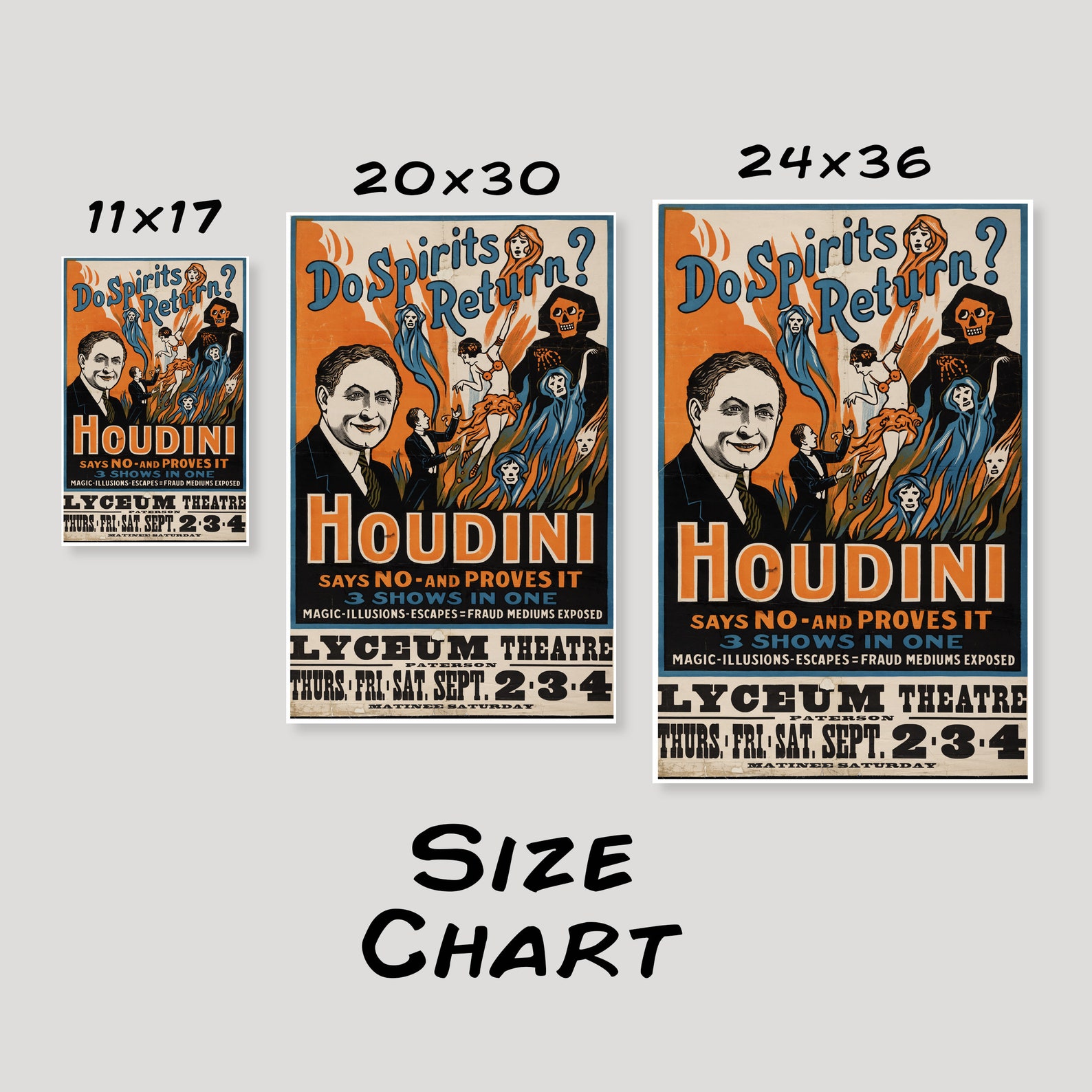 vintage houdini poster