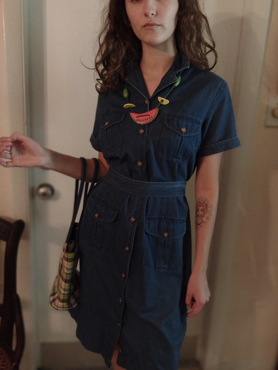 Talbot's Vintage Denim Dress - image 4