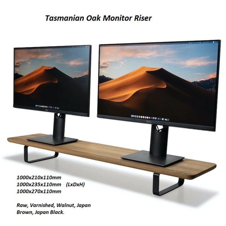 Monitor Riser Desk Monitor Riser Monitor Shelf Dual Monitor Etsy Australia