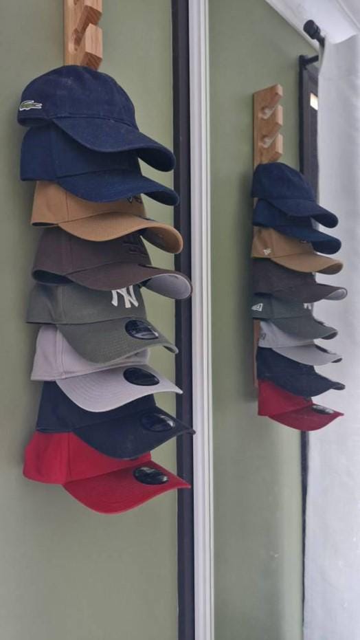 Oak Cap Rack Tasmanian Oak Wall Mounted Cap Holder | Hardwood Hat Rack - Etsy