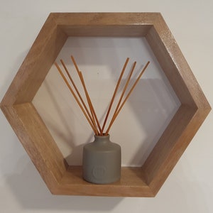 Hexagonal Shelf. Honeycomb shelf. Hexagon shelf. Tasmanian Oak. Wall shelf. Display shelf. Floating Shelf. 90mm Depth. Australian Made. image 7