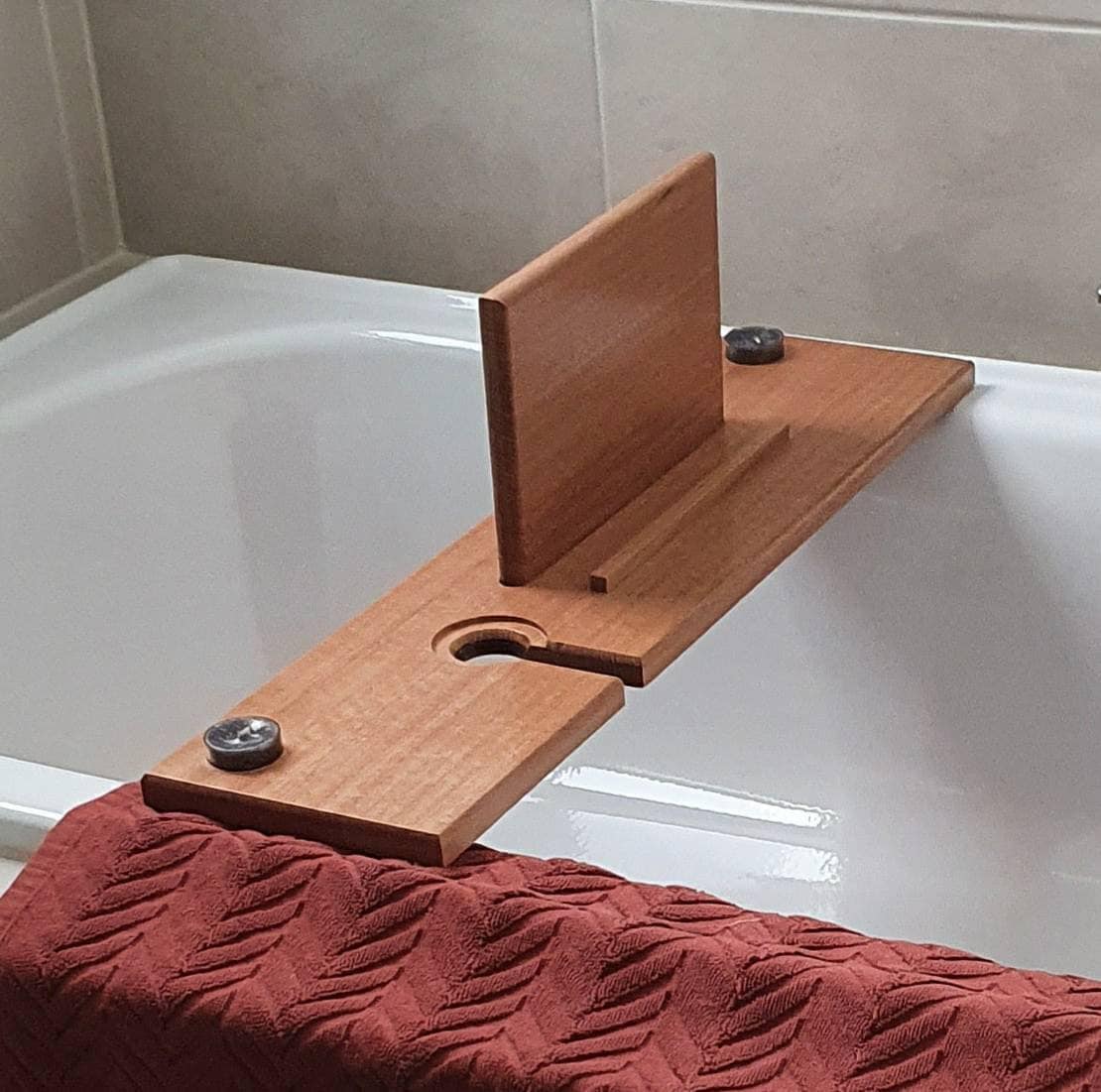 Tasmanian Oak Bath Caddy 700mm Standard Bath