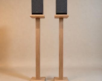 Tasmanian Oak Speaker Stand, Plant Stand, Display Stand – Universal Solid Timber Stand for Satellite & Bookshelf Speakers, Pots or Display