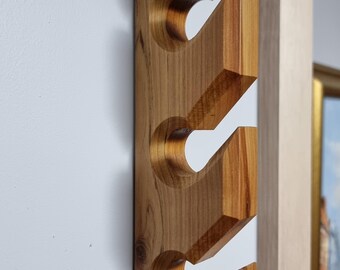 Queensland Cypress Wall mounted Wooden Cap Holder. Timber Cap Stand. Hat Rack. 10 Hook Cap Display. Australian made. Limited Edition