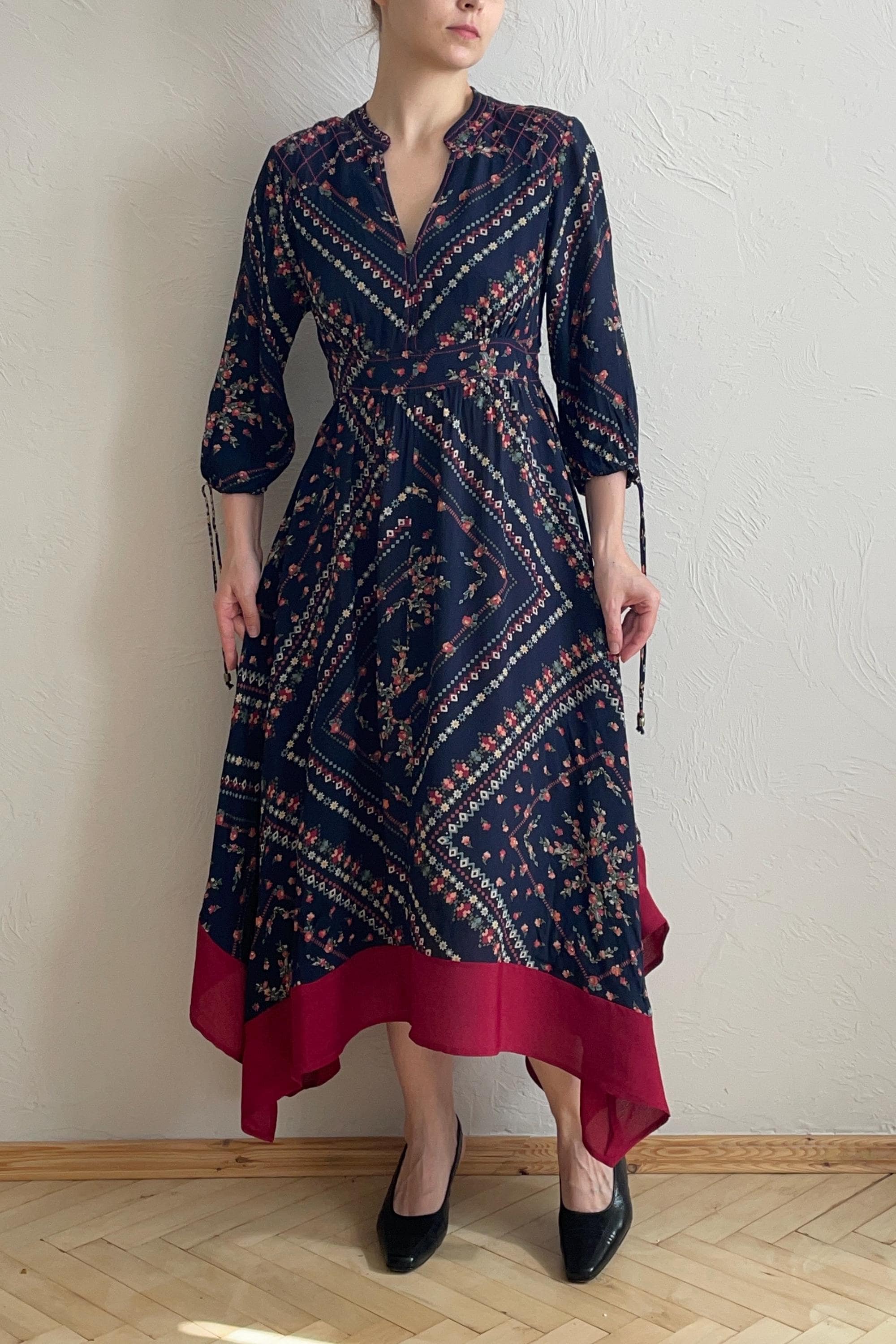 Antique calico dress - Etsy 日本
