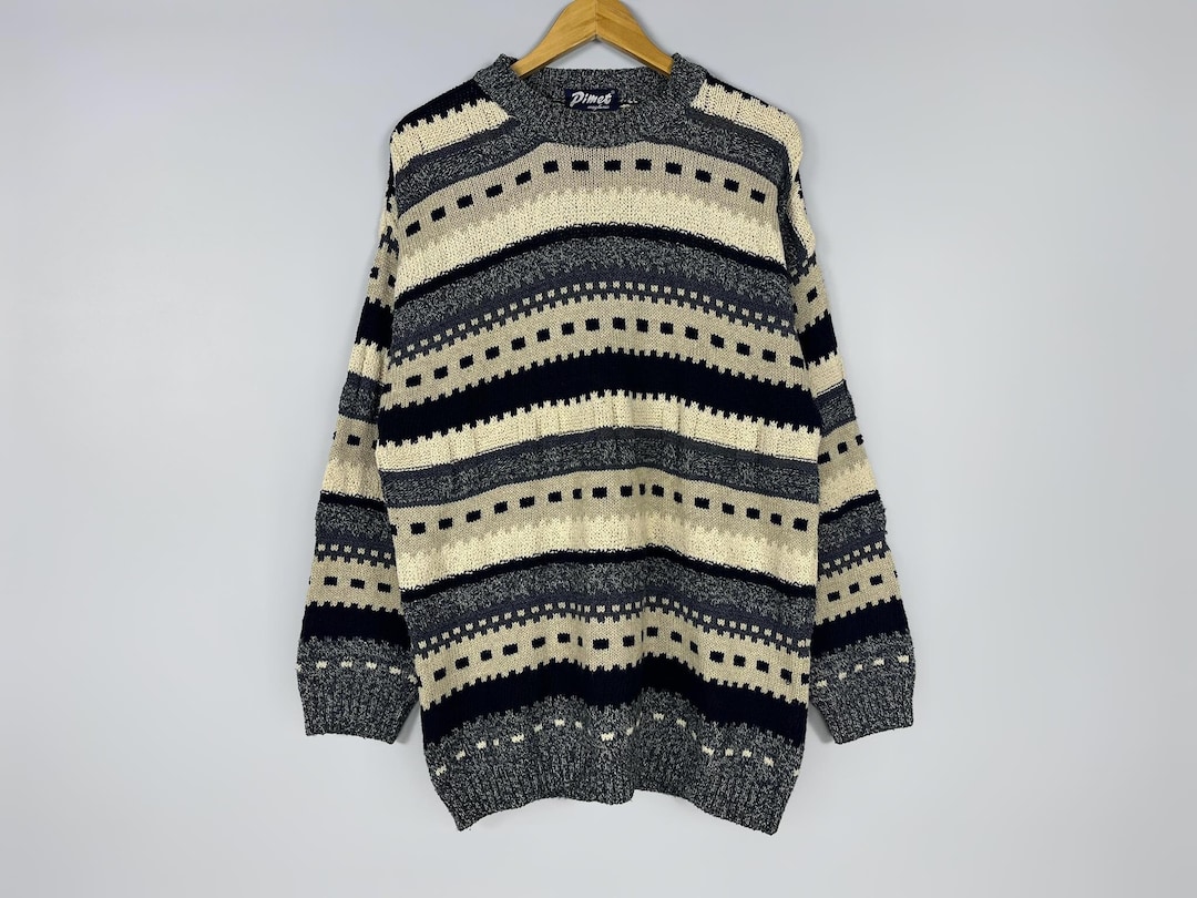 Rare Vintage 80' PIMET Italian Grandpa Sweater Multi - Etsy