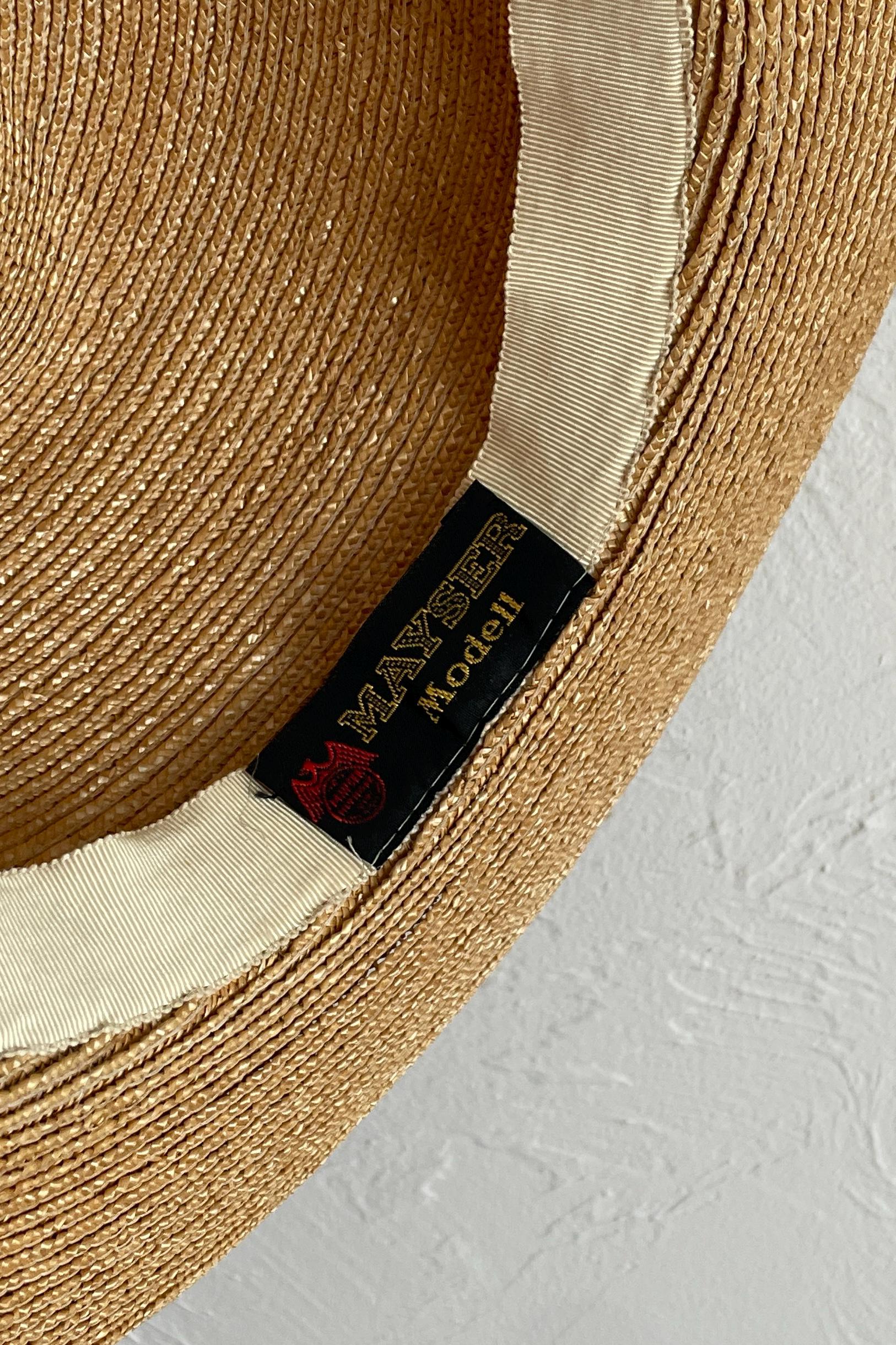 Vintage Natural Straw Hat With Flowers | Retro Style 