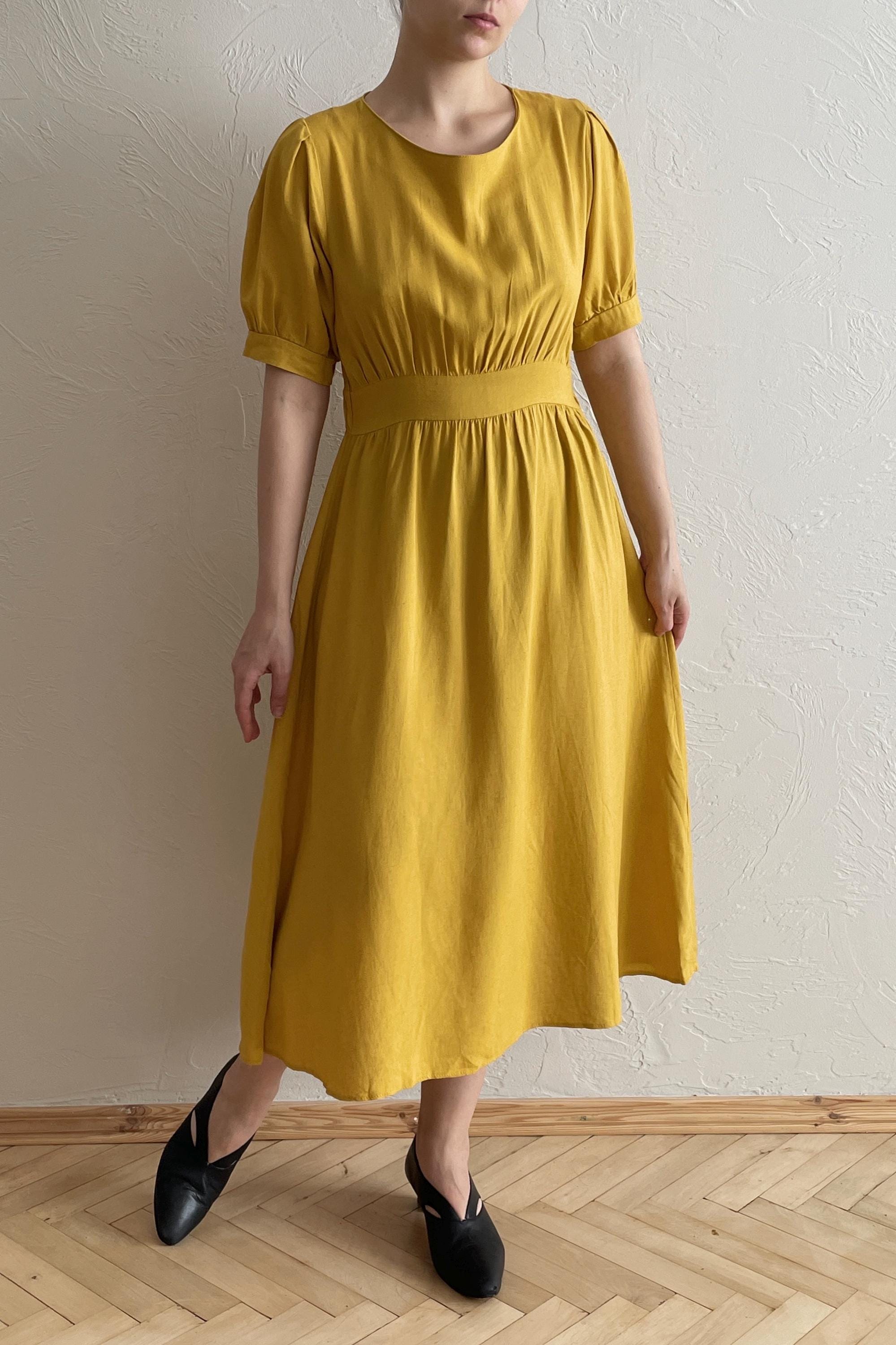 yellow 1920s dress Antique 1920s Flawless Embroidered Net & Lace Butterfly Dress