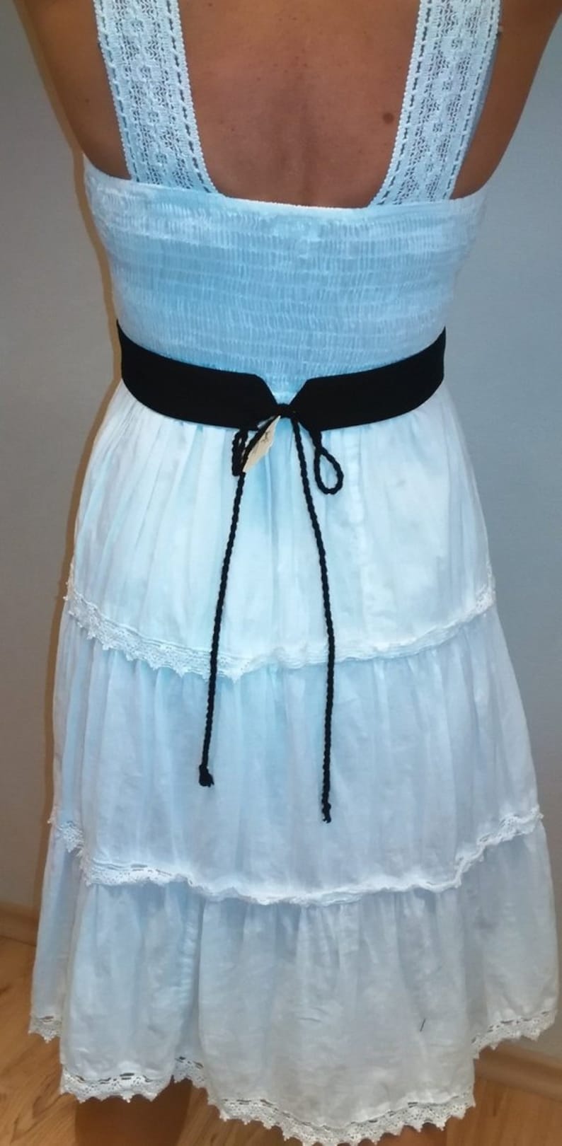 Black Dress Belt, Belt Embroidered With Floral Pattern, Muhu Embroidery