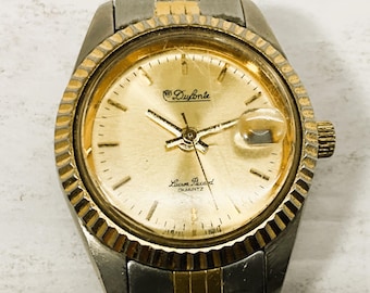 Vintage Dufonte Lucien Piccard Watch Gold Color Working Watch