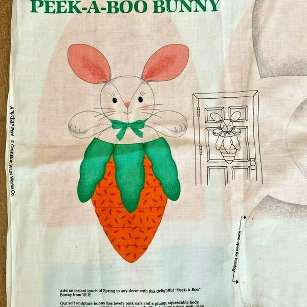 Cut and Sew VIP Peek a Boo Bunny Fabric Panel