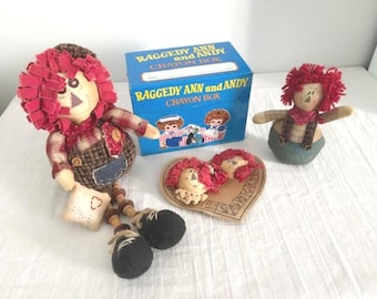 Vintage/ Raggedy Ann/ Raggedy Andy/ Toy Box/ Toy Moving Company