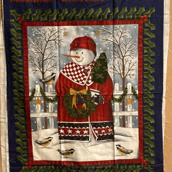 Holly Jolly Snowmen by Kathy Schmitz Moda Fabric Panel