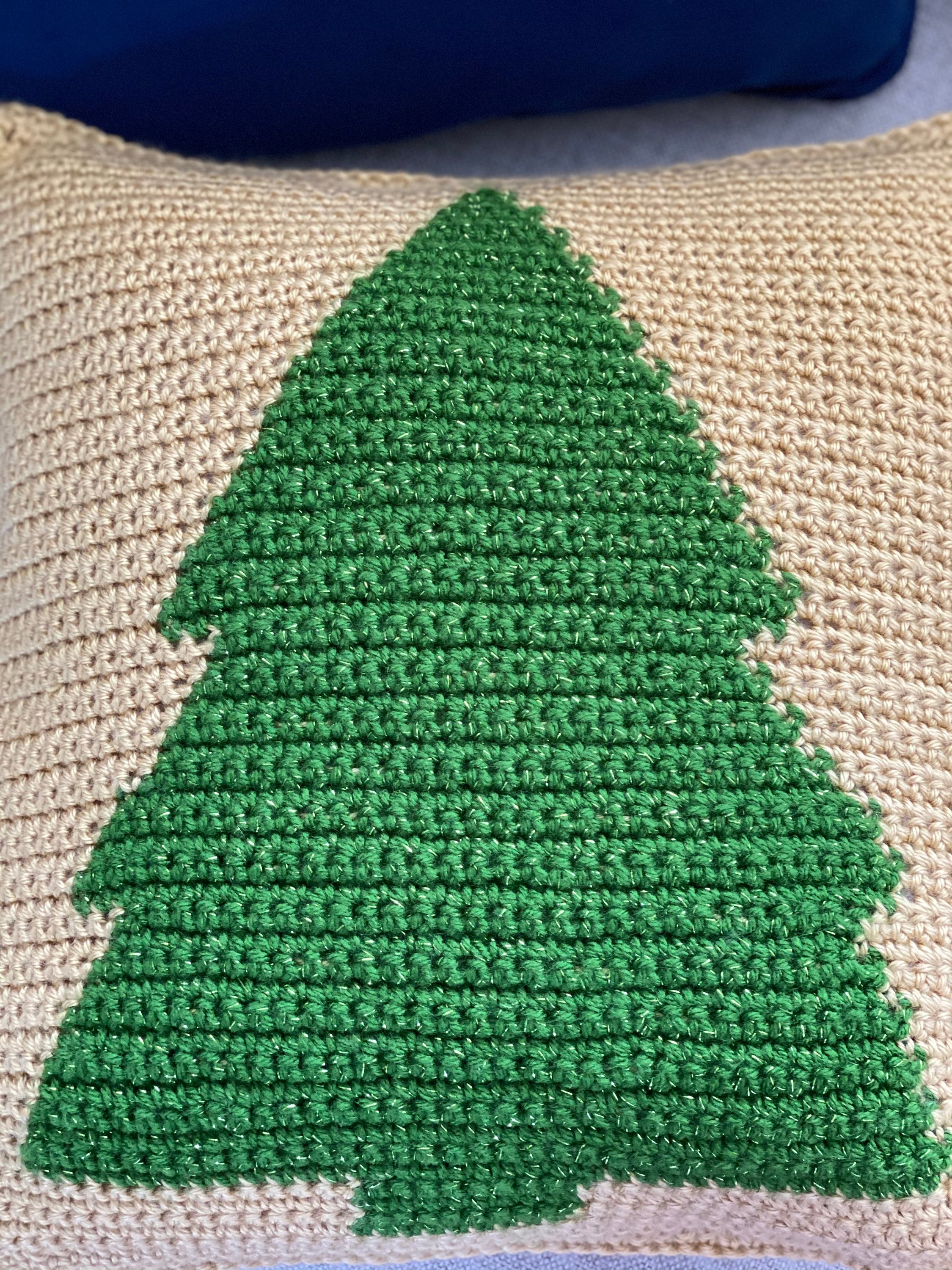 Christmas Tree Pillow Handmade Crocheted Simple & Sweet Etsy