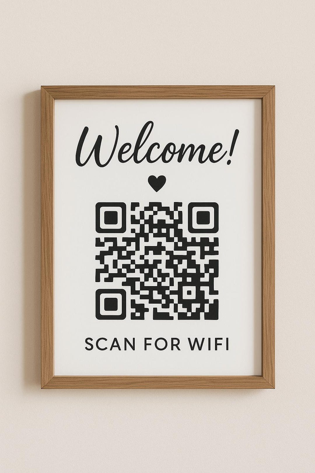 Custom Wifi QR Code Sign: Guest Network Scan to Connect - Etsy