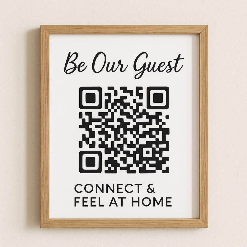Guest Qr Code Custom Wifi QR Code Sign: Guest Network Scan to Connect - Etsy