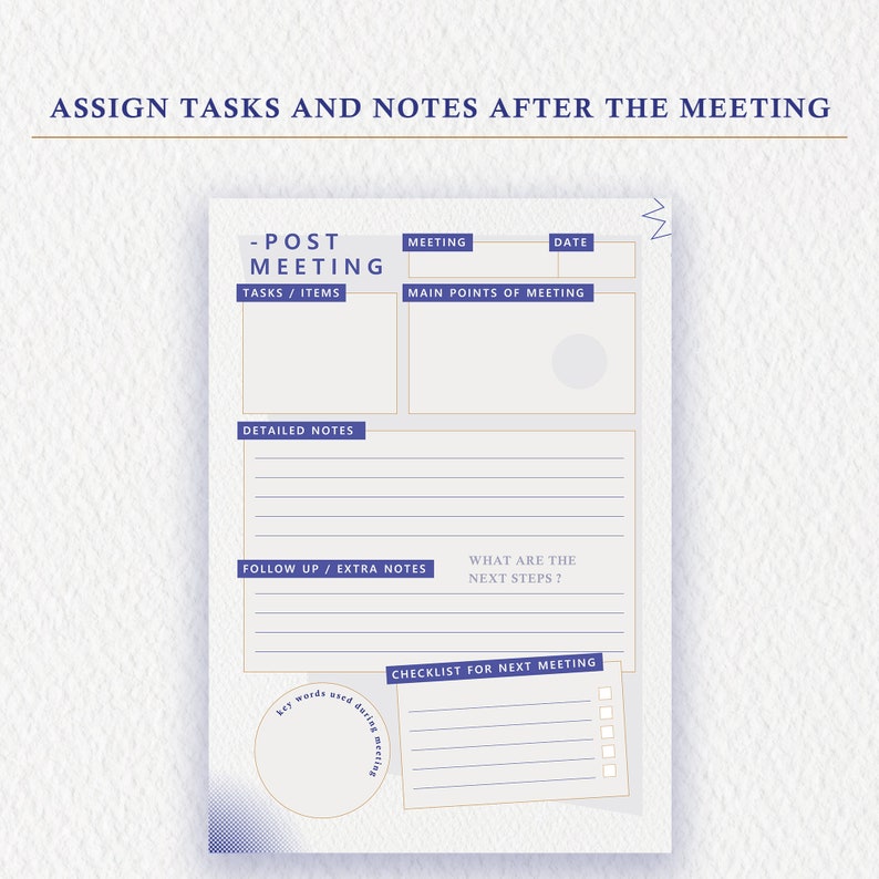 Printable Meeting Minutes Template (A4 PDF, 3 Pages) - Meeting Minutes ...