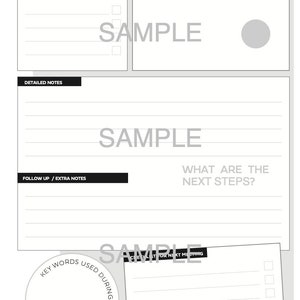The last page of the meeting minutes template allows you to further analyse your minutes from the meeting, with space for tasks, follow up and a checklist for the next meeting.