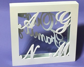 Family sand ceremony set with initials - Blended family sand ceremony set - Unity ceremony idea