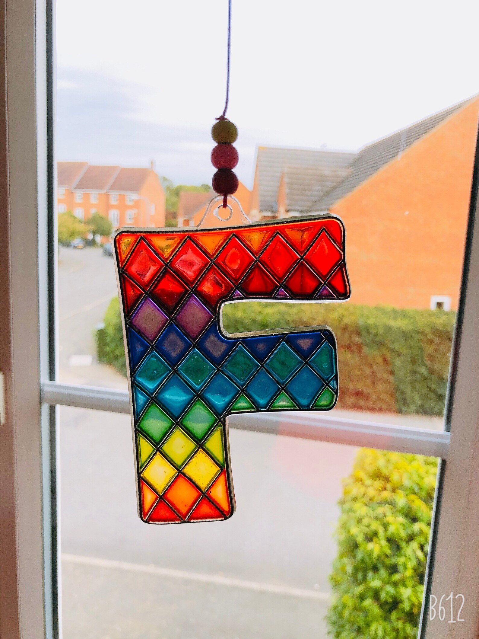 Alphabet Suncatcher Letter F Kids Room Decor Hanging Decor Etsy UK