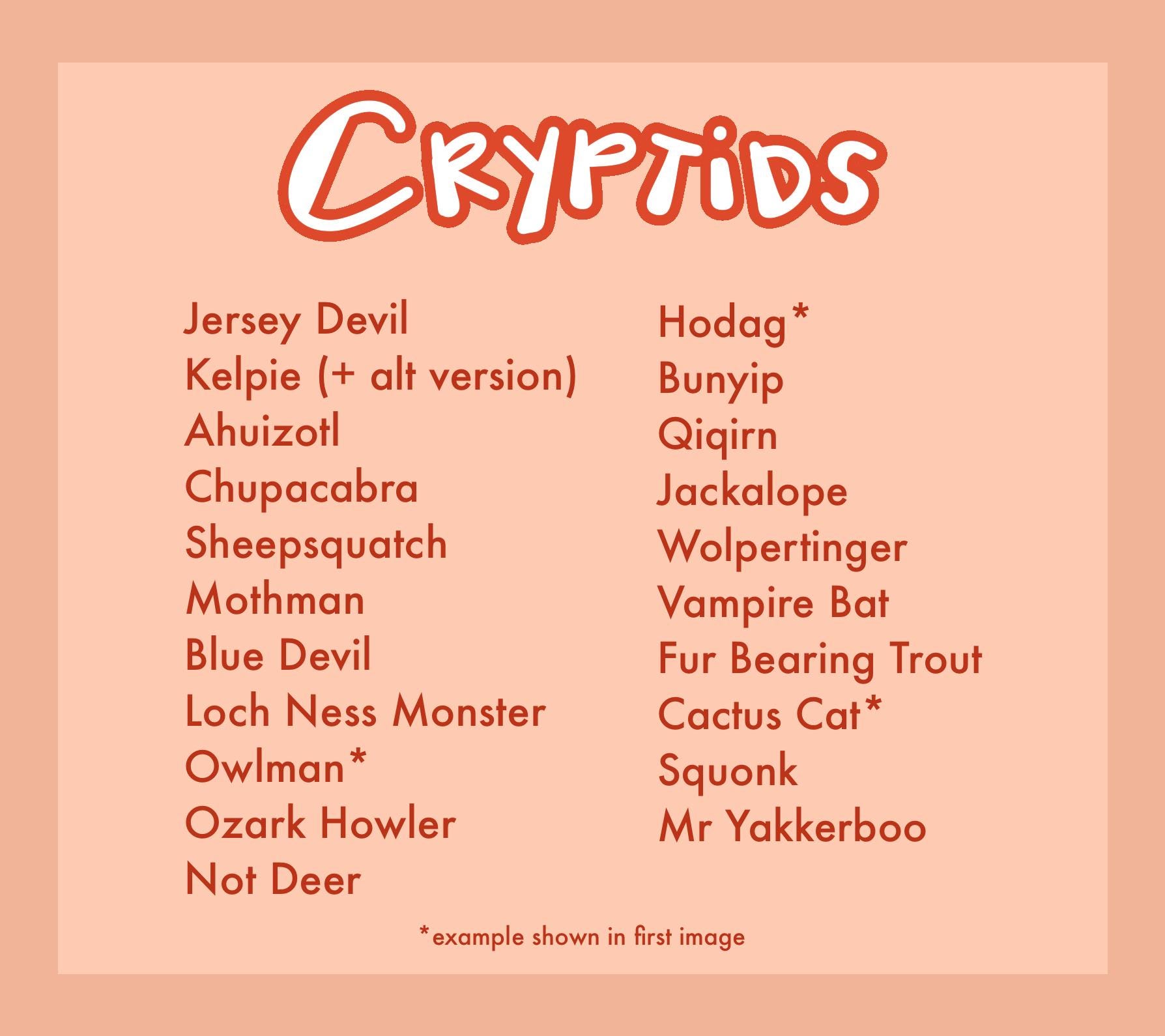 Cryptid Critters: Furry Art Base (PSD File, 22 Cryptids) - Etsy