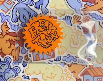 FREAK TOWN 3" Vinyl Sticker Pack (Or Single Stickers) | Nostalgia, Monkey, Griffin, Weirdcore