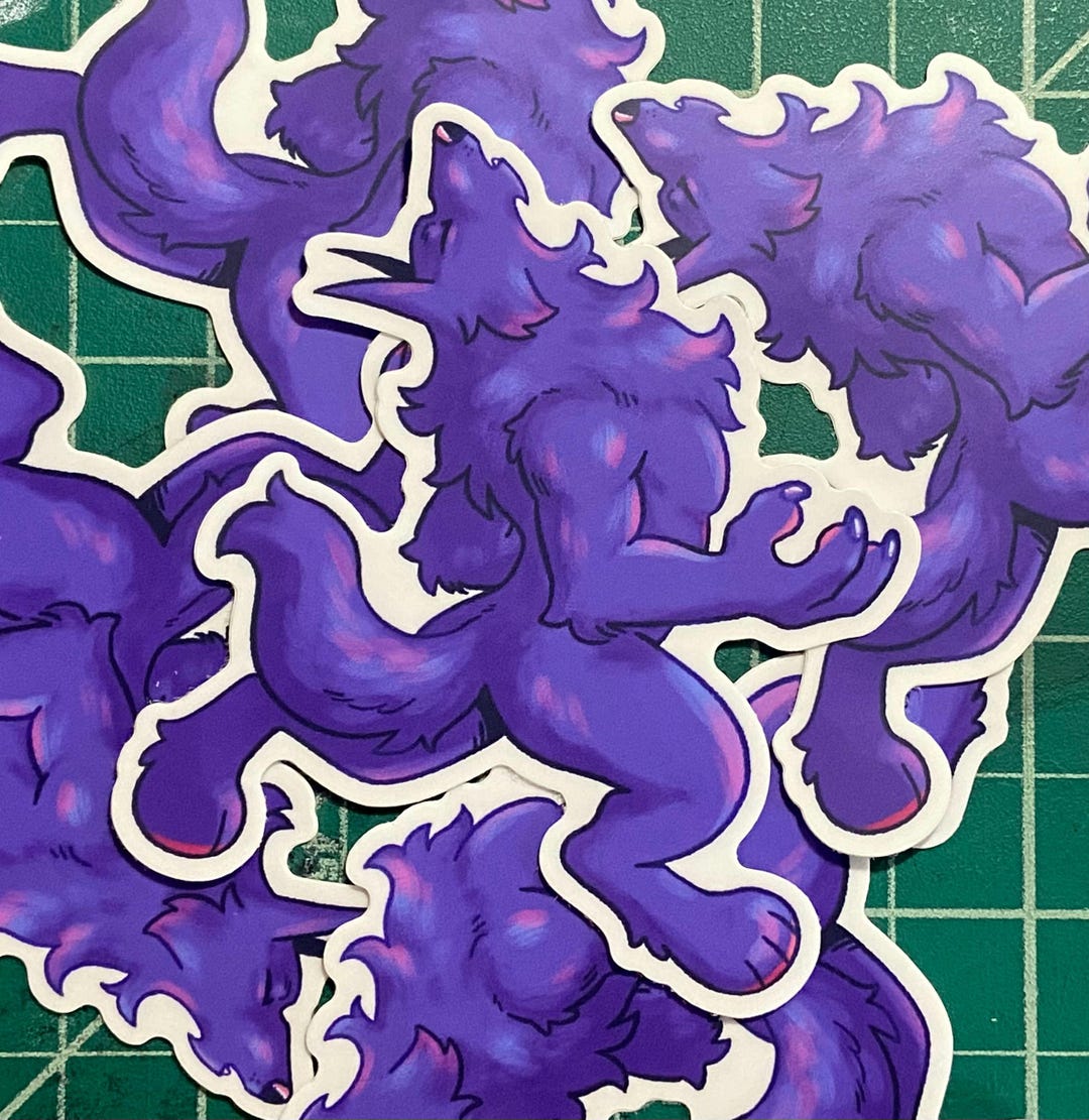 Furry Howl Sticker Howling Werewolf 3