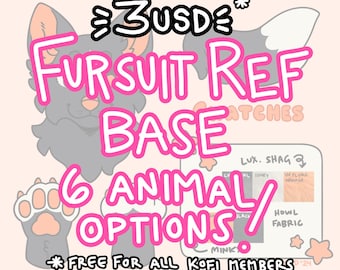 Fursuit Reference Base #1 | Furry Art, Fursuit, Reference Sheet, Fursona, Art Base