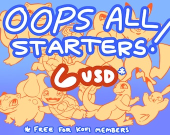 Oops All Starters: Furry Base Pack (Anthro/Feral + Gens 1 - 10)