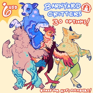 Barnyard Critters: Furry Art Base with PSD File
