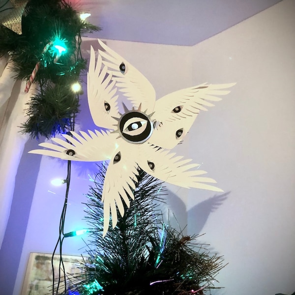 BE NOT AFRAID - Sort of biblically accurate angel tree topper paper craft - digital craft file download