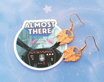 Never Tell Me The Odds! Falcon Inspired Handmade Spaceship Charm Drop Earrings - New For 2023!