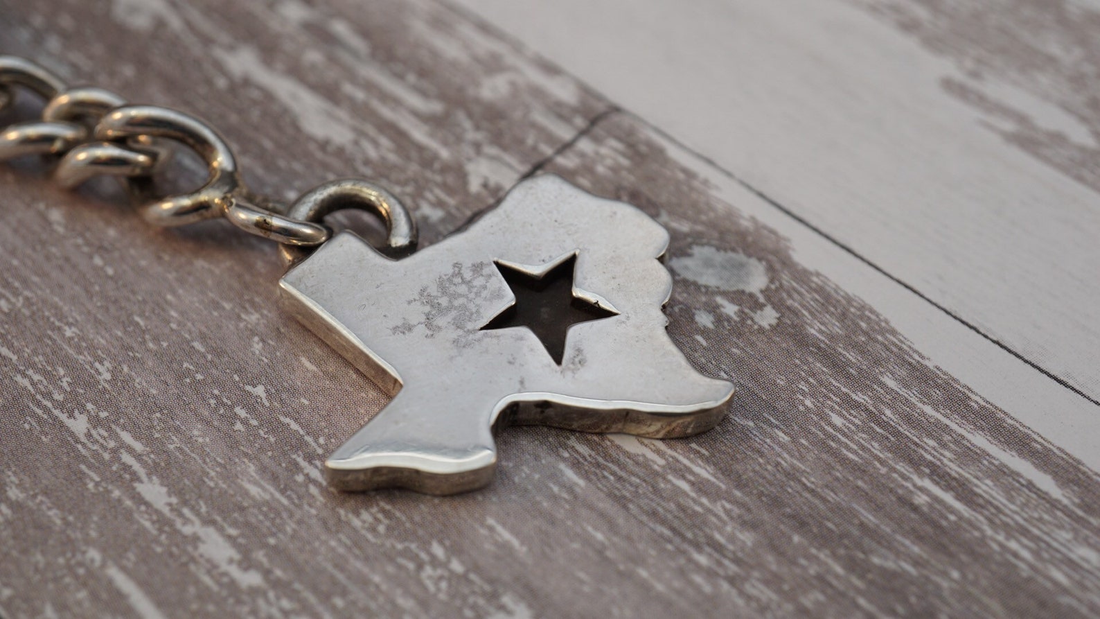 Silver Texas Key Chain Etsy