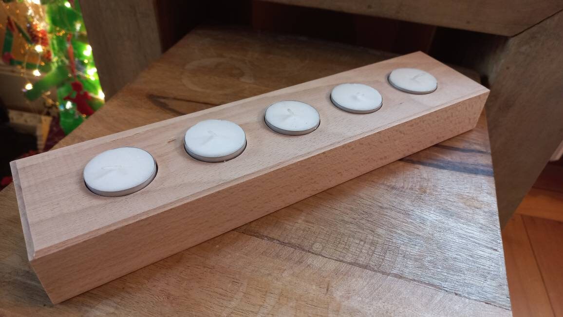 Bougeoirs en Hêtre Massif