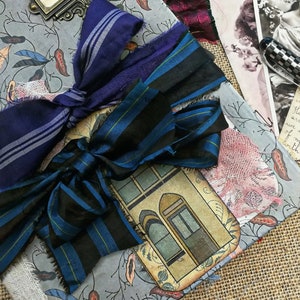 Victorian House: Handmade Junk Journal Notebook with Collage, Pockets and Original Embellishments