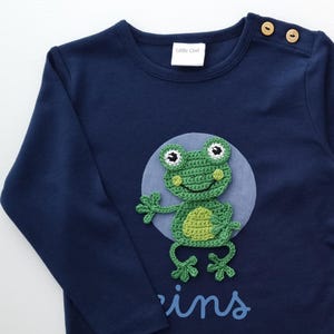 Camiseta de cumpleaños con rana para niño – camiseta infantil con número y nombre personalizable