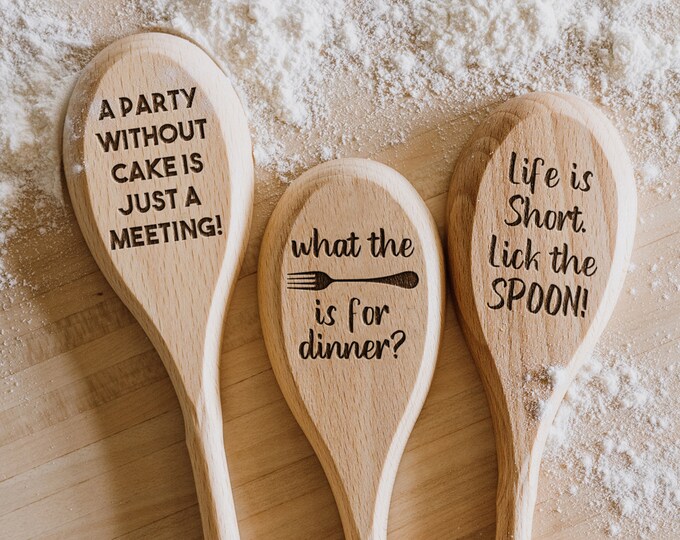 Bäcker Spruch Gravur Holzlöffel Buche Löffel Kochparty Etsy.de