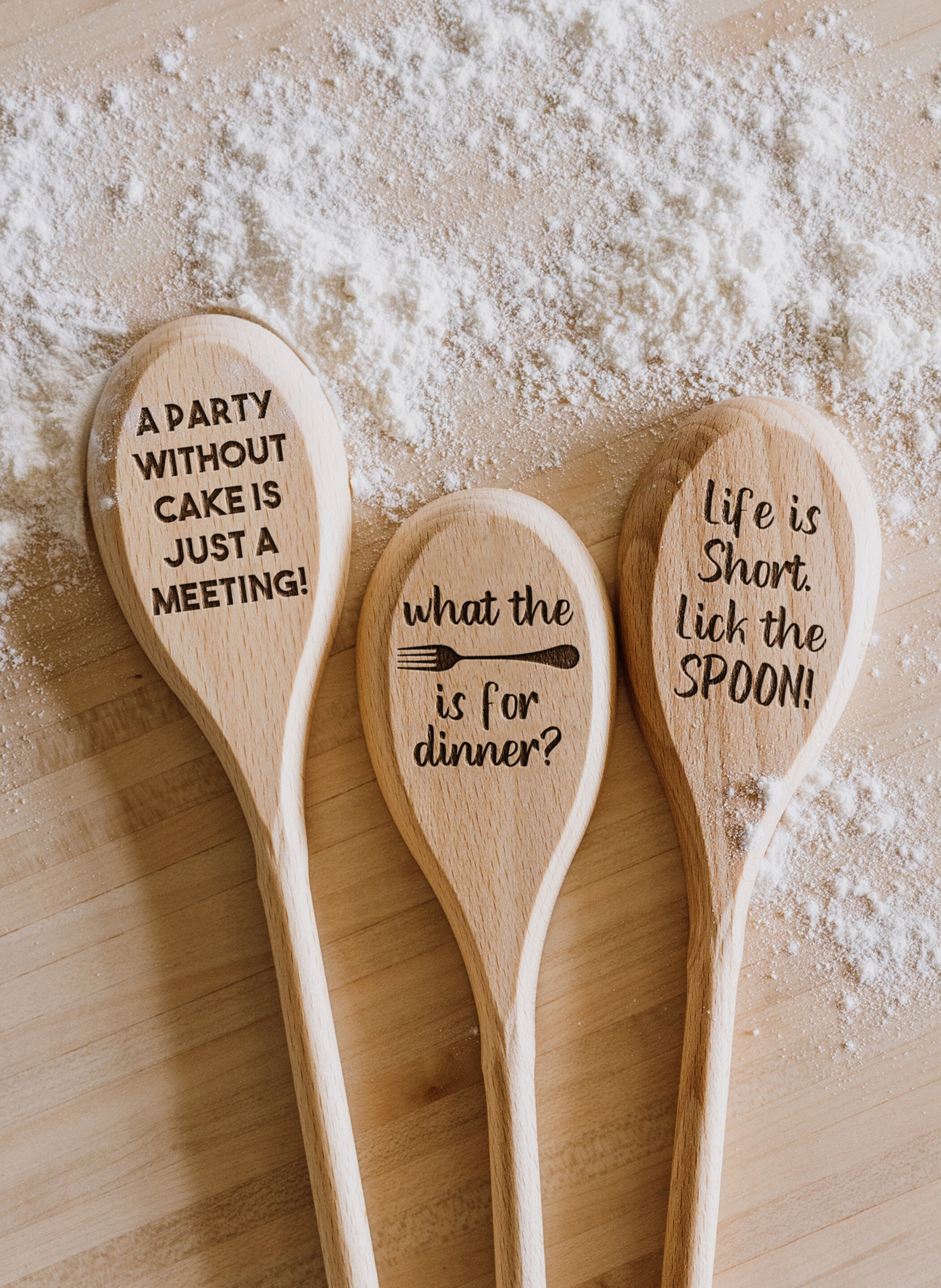 Baker Quotes Personalised Engraved Wooden Spoon Beech Wood Etsy UK