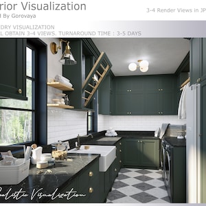 Laundry Room 3D Visualization & Photorealistic Rendering