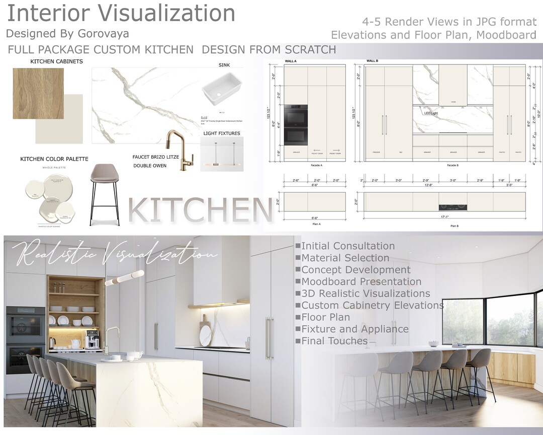 Full Custom Kitchen Design, Online Kitchen Remodeling, Kitchen ...