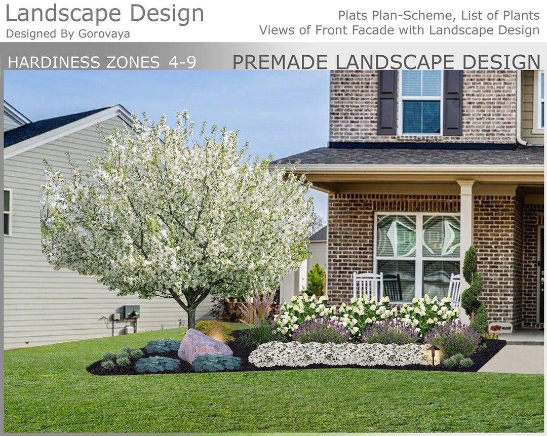 Zone 4-9 Landscape, Landscape Design, Landscape Layout, Plant List