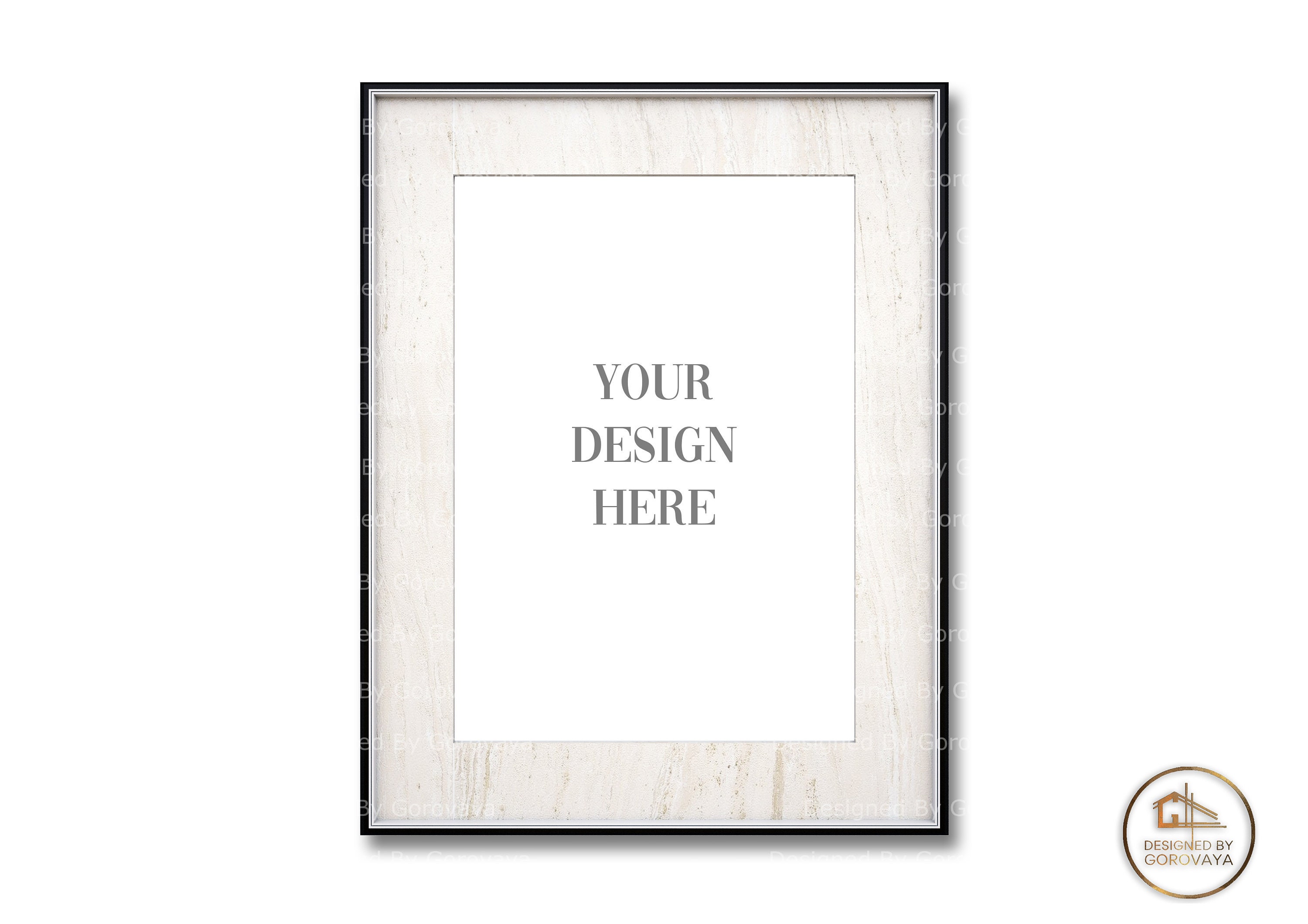 Download Two Frames MockupBlackWhite A4 Frame Mockup Black Trim | Etsy