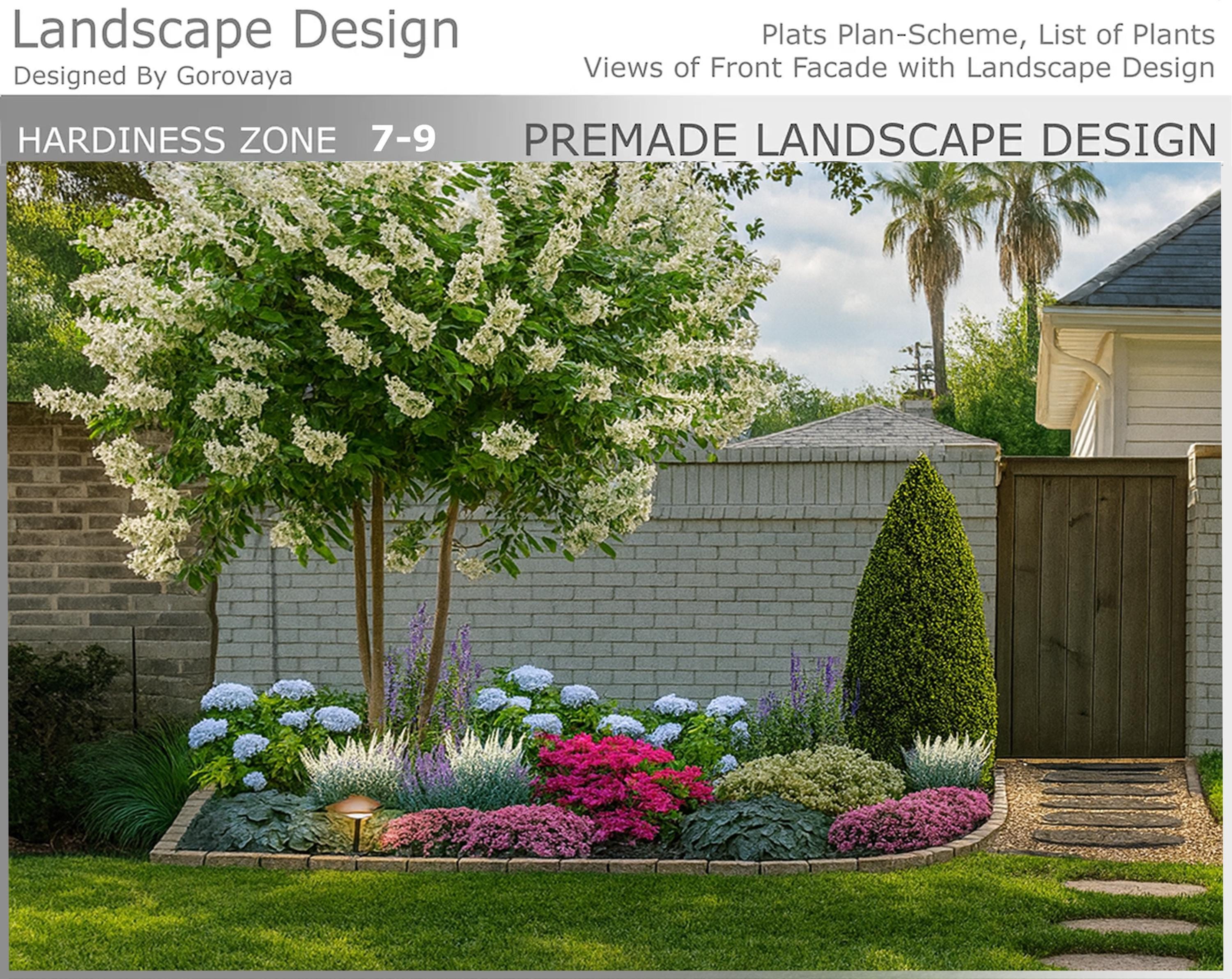 Texas Landscape Design, Zone 9, Morning Sun (digital Download
