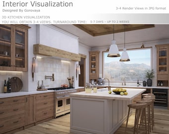 Kitchen Design Rendering | 3D Visualization Service