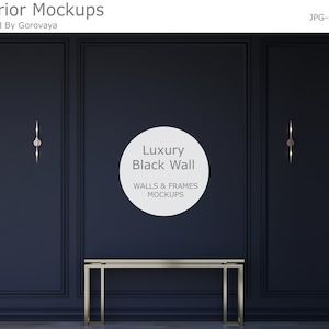 Interior Mockup, Black Frame Mockup, Black Wall Mockup, Boho Interior Mockup, Modern Mockup, Black Interior, Living Room Mockup,Black Mockup