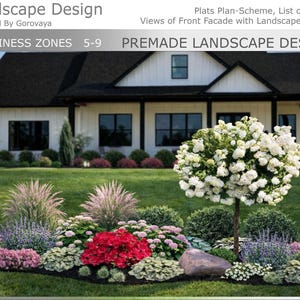 Ready to use Landscape Design for Zones 5-9, Hosta Hydrangea Garden (Digital Download)